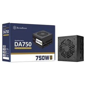 SilverStone Technology  750W ATX PSU, 62A +12V, Silent 120mm Fan, 80 Plus Gold, Fully , Japanese Capacitors, 140mm Depth, 2x 4+4 CPU, 4x 6+2 PCI-E - 1 of 4