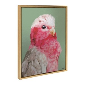 Kate & Laurel All Things Decor 18"x24" Sylvie Regal Galah Framed Metallic Canvas Wall Art by Inkheart Designs: Modern Luxury Decor - 1 of 3