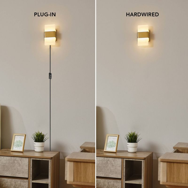 Elowen 1-Light LED Integrated Wall Sconce with Frosted Acrylic Shade - Globe Electric, 6 of 10