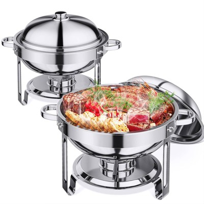 Anycoo 5.5QT Chafing Dishes for Buffet with Lid, Stainless Steel Buffet Servers and Warmers for Party Wedding Family Gathering, 2/4/6 Packs