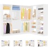 Besiost Corner Closet System with Shelf, Freestanding Closet Organizer with 2 Hanging Rods - 4 of 4