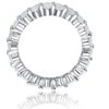 Rhodium Plated Oval Cubic Zirconia Band Ring – Elegant Design with a Sleek Finish and Sparkling Gemstone Accents - 3 of 4