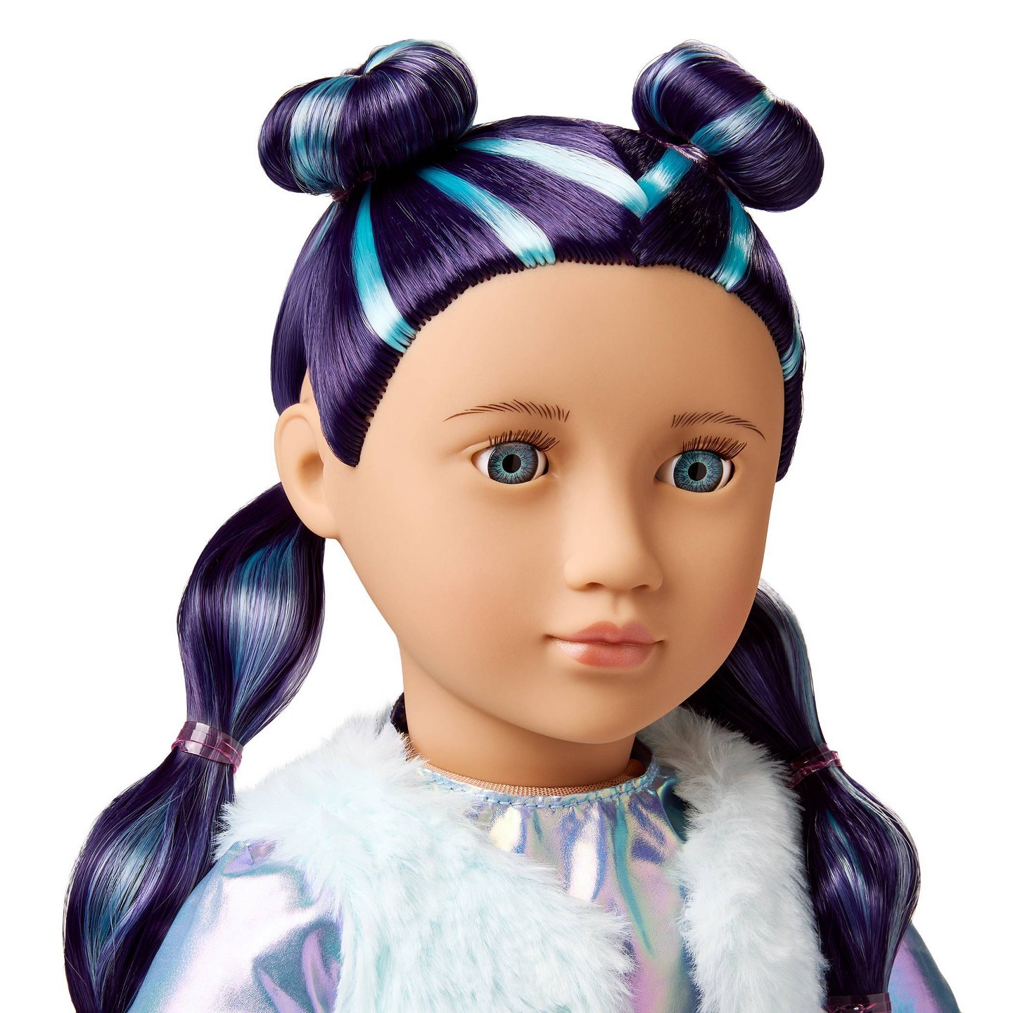 Детская кукла Our Generation Nika K-Pop Idol 18" Fashion Doll - Multicolored Hair/Blue Eyes, цвет: Синий — фото 4