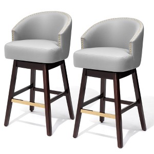 Pellebant 2pc 30 Inch Counter Height Bar Stools Kitchen Island Chairs with Back Tall Barstools Comfortable Swivel Chair - 1 of 4