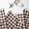 Bacati - Chocolate Houndstooth 100 percent Cotton Universal Baby US Standard Crib or Toddler Bed Fitted Sheet - 3 of 4