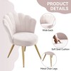 Zeus & Ruta Velvet Upholstered Accent Chair with Gold Metal Legs for Bedroom, Living Room, or Makeup Room - 4 of 4