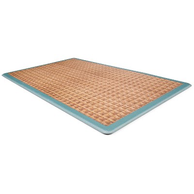 Natural Border Blue and Beige Anti-Fatigue Standing Mat 18"x47"