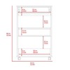 VYNXARIA Modern Kitchen Cart 35" H, Four Casters, Three Shelves for Garden, Dining Room, White / Dark Walnut - 4 of 4