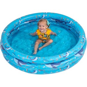 Jasonwell 48"X12" Inflatable Kiddie Pool for Toddlers, Round Blow-up Swimming Pool with Cushioned Floor, Ball Pit Toys for Kids Ages 2-5, Blue - 1 of 4