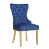 NicBex Set of 2 Dining Chair with Tufted Button Backrest Modern Velvet Fabric Accent Chair with Wood Legs for Kitchen,Living Room - 2 of 4