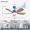 Sofucor 42 Inch Bedroom Ceiling Fans with Lights and Remote Noiseless & Reversible DC Motor 6 Speeds Modern Ceiling Fan Light for Indoor/Living Room - 3 of 4