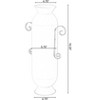 Uniquewise Decorative White Metal Floor Vase With 2 Gold Handles for Entryway, Living Room or Dining Room - Modern Home Decor Accent - Tall Floor Vase - 4 of 4