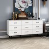 FUFU&GAGA White Rounded - corner Drawer Cabinets: Flexible Combinations, Ample Storage for Home - 3 of 4