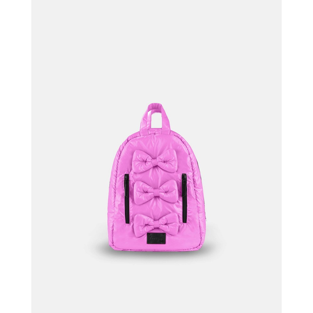 Photos - Travel Accessory 7AM Enfant Kids' 12" Bows Puffer Backpack - Violet