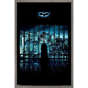 Trends International DC Comics - The Dark Knight - Batman View Of The City Framed Wall Poster Prints - 1 of 4