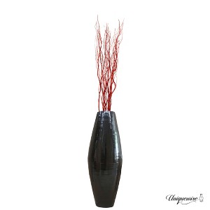 Uniquewise Tall Decorative Bamboo Floor Vase with Natural Dried Twig Fillers Modern Home & Office Decor Accent for Living Room or Corner Display - 1 of 4