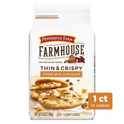Pepperidge Farm Farmhouse Thin & Crispy Toffee Milk Chocolate Cookies - 6.9oz