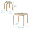 ECR4Kids Bentwood Round Table and Stool Set, 5-Piece - 2 of 4