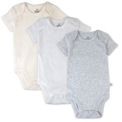 Honest Baby 3-Pack Organic Cotton Short Sleeve Bodysuits