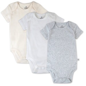 Honest Baby 3-Pack Organic Cotton Short Sleeve Bodysuits - 1 of 4