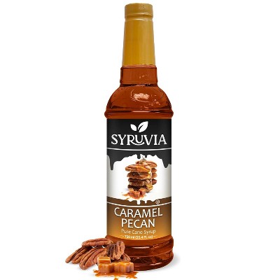 Syruvia Caramel Pecan Syrup - 25.4 fl oz. Premium Flavoring Syrup For Coffee