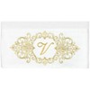 Linum Home Textiles 100% Turkish Cotton MONICA Gold Thread 2PC Embellished Bath Towel Set - 3 of 3