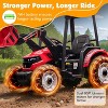 AMERLIFE 24V Kids Ride-On Tractor with Trailer & Front Loader, 3-in-1 Electric Construction Vehicle with Dual Motors, LED & All-Terrain Wheels - 3 of 4