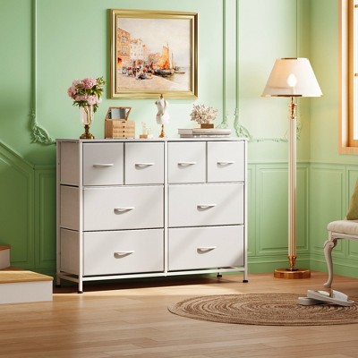 Dresser with 8 Drawers, Wide Fabric Storage Chest for Bedroom, Closet, Entryway