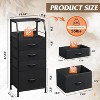 GALAXHERO Night Stand Set of 2 with Charging Station Nightstand with LED Light and 4 Storage Drawers Bedside Tables Wood Shelf Metal Frame 31.9" Tall - 3 of 4