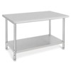Stainless Steel Prep Table, 48 x 24 Inch Commercial Kitchen Prep & Work Table with Adjustable Under Shelf, Metal Workbench, with Backsplash - 2 of 4