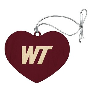West Texas A&M Primary Logo Heart Love Wood Christmas Tree Holiday Ornament - 1 of 3