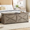 47.2" Wood Storage Bench w/Safety Hinges & 20-Min Assembly | Toy Chest for Entryway, Living Room & Bedroom - 3 of 4