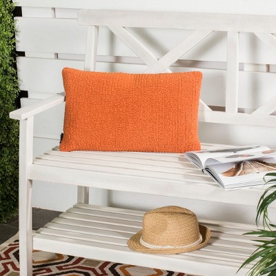 Tropical Orange Rectangular Outdoor Throw Pillow Set