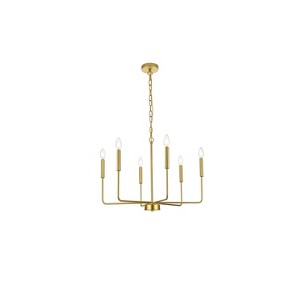 Elegant Lighting Clara 4-Light Flush Mount, Chrome Finish, D14in x H9in - 1 of 4