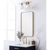 Elegant Lighting Soft corner metal rectangular mirror 18x30 inch in Brass - 3 of 4
