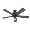 Hunter Fans 52" Crestfield Lighted Ceiling Fan Noble Bronze Finish with Integrated LED and Pull Chain Control - 4 of 4