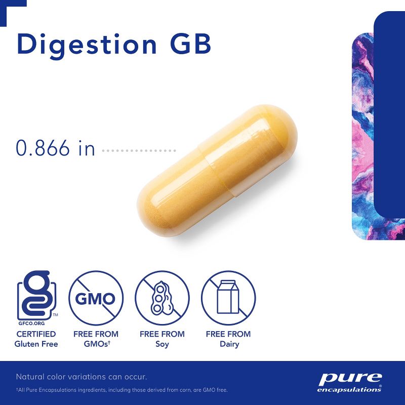 Pure Encapsulations Digestion GB - Digestive Enzyme Supplement to Support Gall Bladder and Digestion of Carbohydrates and Protein*, 3 of 10