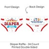 Big Dot of Happiness Carnival - Step Right Up Circus - Diaper Shaped Raffle Ticket Inserts - Carnival Baby Shower Diaper Raffle Game - Set of 24 - 2 of 4