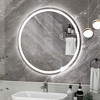 Costway 24"x24"/32"x32" LED Bathroom Mirror with 3-Color Dimmable Lights Time/Temp Display - 4 of 4