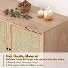 Brafabhome Sideboard Buffet Cabinet with 3 Rattan Doors, Wood Storage Credenza with Steel Legs for Living Room, Dining Room, Entryway, Kitchen | Beige - 4 of 4