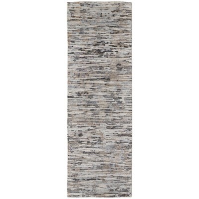 Conroe Modern Abstract Gray/Blue/Silver Area Rug
