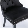 PAGED Classic Velvet Dining Chairs Set of 2 Tufted Upholstered Living Room Chairs with Wood Legs, Nailhead Trim for Living Room - 3 of 4