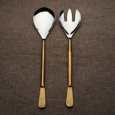 Inox Artisans Celia Salad Serving 2 Pc. Set
