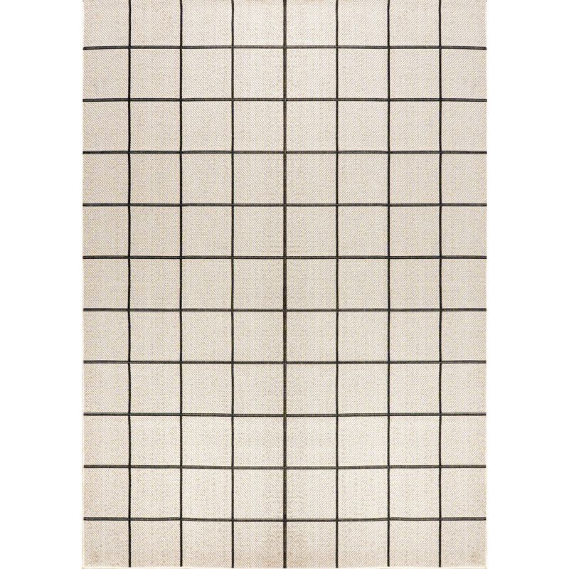 Grid Modern Squares Indoor/Outdoor Area Rug - JONATHAN Y, 2 of 13