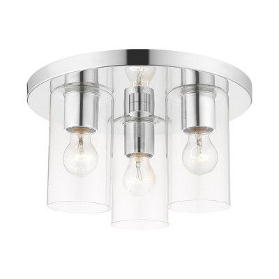 Livex Lighting Zurich 3 - Light Flush Mount in  Polished Chrome