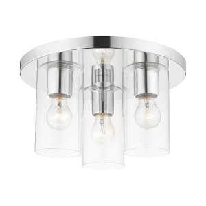 Livex Lighting Zurich 3 - Light Flush Mount in  Polished Chrome - 1 of 4