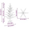 vidaXL Wooden Christmas Tree with Stand Brown 82.7" Solid pine wood - 4 of 4