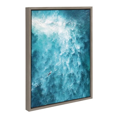 La Jolla Aerial Beach Framed Canvas Wall Art