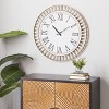 24"x24" Metal Wall Clock with Silent Mechanism, Roman Numerals - Olivia & May - 2 of 4