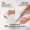 2-Pack Protect+ Waterproof Crib Mattress Protector Covers, Mavy Quilted Cotton Baby Mattress Topper, Toddler Crib Sheets - 4 of 4